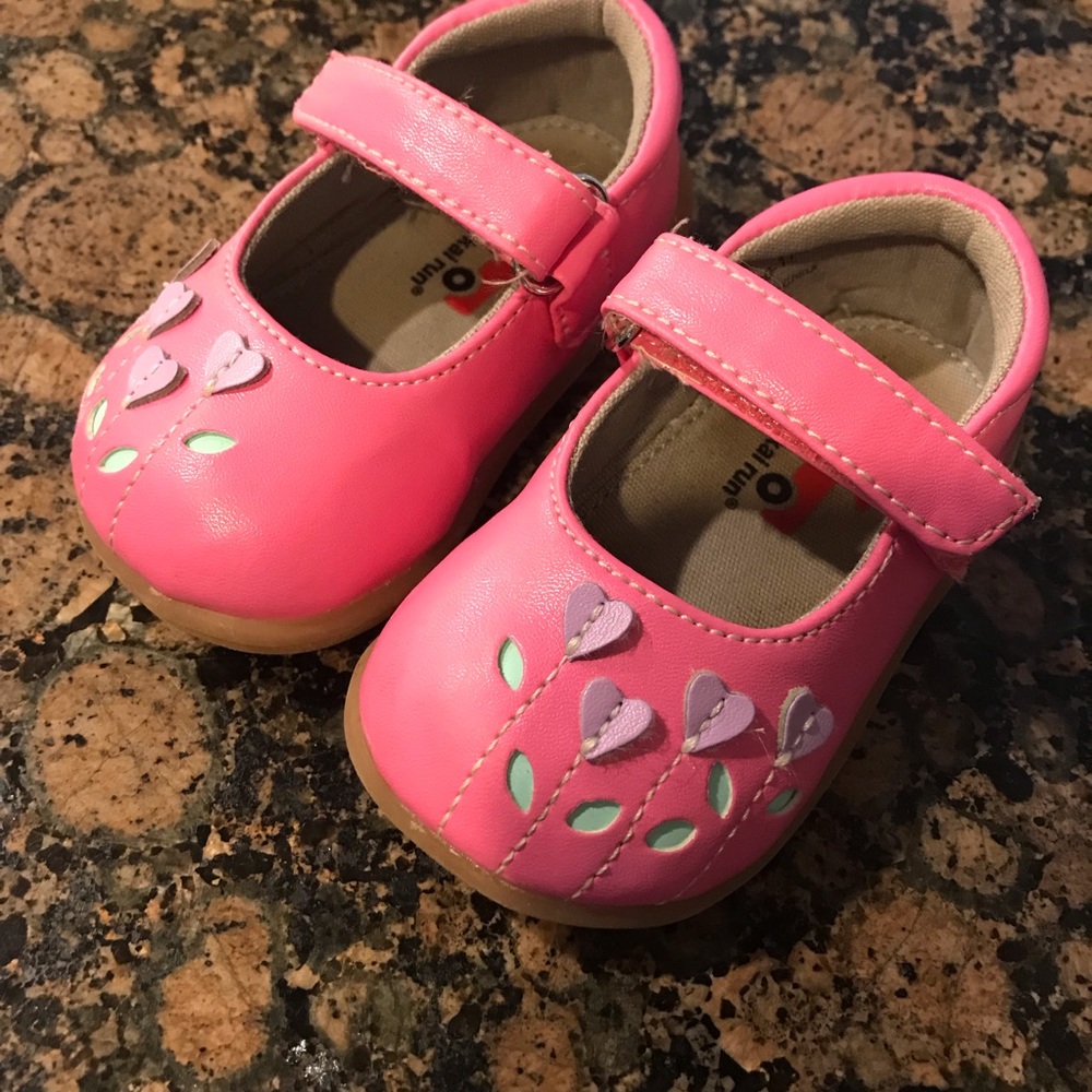 Baby See Kai Run pink Mary Janes. EUC. Size 4.